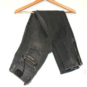GUESS Black Zipper Jeans